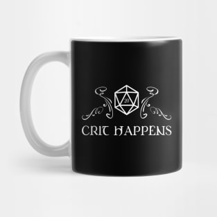 Crit Happens D20 Dice TRPG Tabletop RPG Gaming Addict Mug